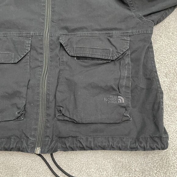 The North Face Black Utility Jacket with Hood and Adjustable Hem - Picture 12 of 13